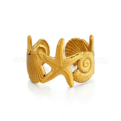 304 Stainless Steel Open Cuff Rings for Women&nbsp;WGB3F15-01