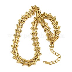 304 Stainless Steel Triangle Link Chain Necklaces&nbsp;NJEW-C092-01G