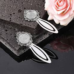 Tibetan Style Bookmark Cabochon Settings&nbsp;TIBE-S157-AS-NR