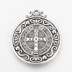 Tibetan Style Alloy Pendants&nbsp;X-TIBEP-Q078-01AS-RS