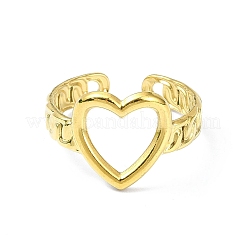 Ion Plating(IP) 304 Stainless Steel Open Cuff Ring&nbsp;RJEW-L109-021G