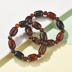 Natural Agate BeadStretch Bracelets&nbsp;G-P570-01L