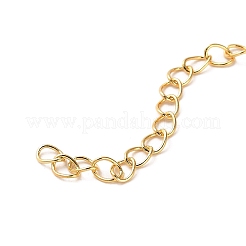 Rack Plating Brass Curb Chain Extender&nbsp;KK-Q807-09G
