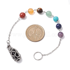 3Pcs 3 Styles 304 Stainless Steel Chain Macrame Pouch Empty Stone Holder Dowsing Pendulums&nbsp;PALLOY-JF02878