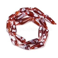 Natural Fire Crackle Agate Beads Strands&nbsp;G-K393-F01-8x20