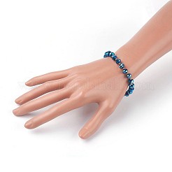 Electroplate Glass Stretch Bracelets&nbsp;BJEW-JB04017-04