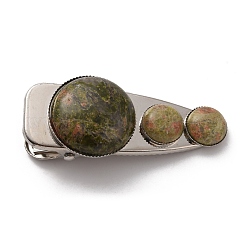 Natural & Synthetic Gemstone Alligator Hair Clips&nbsp;G-B042-03P