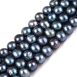 Natural Cultured Freshwater Pearl Beads Strands&nbsp;LS-PEAR-N013-08H