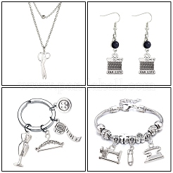 50Pcs 10 Style Tibetan Style Zinc Alloy Pendants&nbsp;FIND-CJ0001-18
