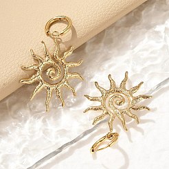304 Stainless Steel Sun Hoop Earrings&nbsp;EJEW-M073-01G