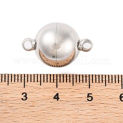 Tarnish Resistant 304 Stainless Steel Magnetic Clasps with Loops&nbsp;STAS-K006-14mm-04C