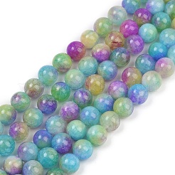 Natural Dyed White Jade Beads Strands&nbsp;G-NH0045-01C