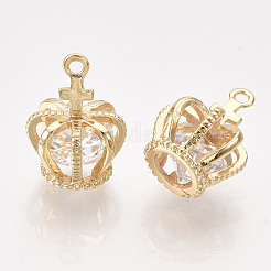 Brass Cubic Zirconia Pendants&nbsp;KK-S348-446