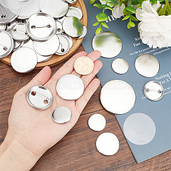 150 Sets 5 Sizes Iron Brooch Cabochon Bezel Settings&nbsp;DIY-CA0005-16