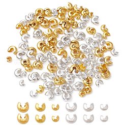 300Pcs 6 Styles Brass Crimp Beads Covers&nbsp;KK-CJ0001-93