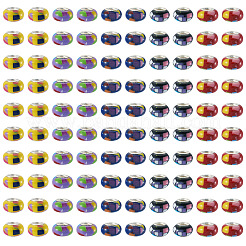 100Pcs 5 Colors Bohemian Style Resin European Beads&nbsp;RESI-TA0004-83