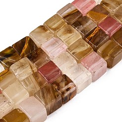 Tigerskin Glass Beads Strands&nbsp;G-T139-8x8-11A