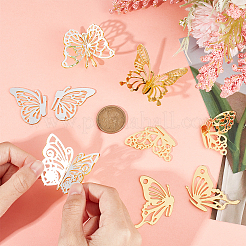 12Pcs 6 Styles Acrylic Mirror Butterfly Cupcake Toppers&nbsp;FIND-CN0001-44