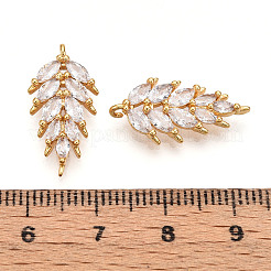 Brass Micro Pave Cubic Zirconia Pendants&nbsp;X1-KK-N261-95B-G