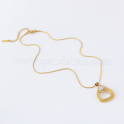 3Pcs Stainless Steel Teardrop Pendant Necklaces for Women&nbsp;UY8190