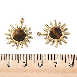 Natural Tiger Eye Pendants&nbsp;STAS-G397-03G-03