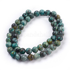 Natural African Turquoise(Jasper) Beads Strands&nbsp;X-TURQ-G037-8mm