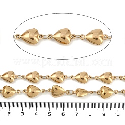 Ion Plating(IP) 304 Stainless Steel Heart Link Chains&nbsp;CHS-Z002-03G