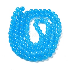 Baking Paint Imitation Jade Glass Round Bead Strands&nbsp;X-DGLA-Q021-8mm-13