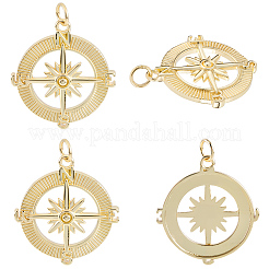 8Pcs Brass Pendants&nbsp;KK-SC0007-25
