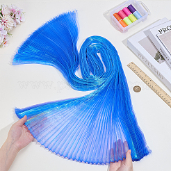 Polyester Mermaids Pleated Fabric&nbsp;DIY-WH0678-74B