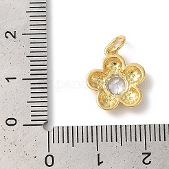 Rack Plating Brass Clear Cubic Zirconia Pendants&nbsp;KK-Z056-22G