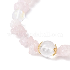 3Pcs Natural Quartz Crystal & Rose Quartz & Amethyst & Malaysia Jade & Synthetic Moonstone Beaded Stretch Bracelets for Women&nbsp;BJEW-JB12305