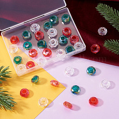 36Pcs 3 Styles Transparent Glass European Beads&nbsp;GPDL-TA0001-08
