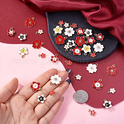 60Pcs 10 Styles Alloy Enamel Pendants&nbsp;ENAM-TA0003-74