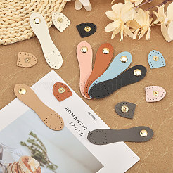 14 Sets 7 Colors Imitation Leather Sew on Purse Lock with Snap Button&nbsp;FIND-CA0008-57