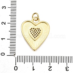 Brass Micro Pave Cubic Zirconia Pendants&nbsp;KK-K401-08D-G