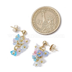 5 Pairs Flowers 304 Stainless Steel Acrylic Stud Earrings for Women&nbsp;EJEW-JE06373