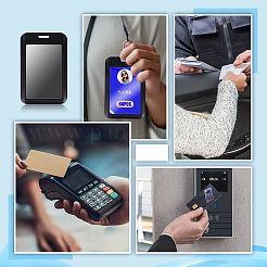 60Pcs Plastic ID Card Holder&nbsp;DIY-WA0001-07