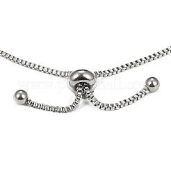 Tarnish Resistant Adjustable 304 Stainless Steel Slider Bracelets Making&nbsp;X-STAS-T050-031P