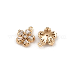 Brass Micro Pave Cubic Zirconia Pendants&nbsp;KK-K407-16G