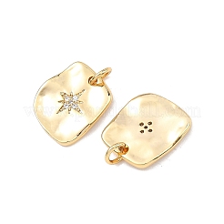 SHEGRACE Brass Micro Pave Clear Cubic Zirconia Pendants&nbsp;XGRQ2C946-404G