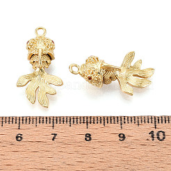 Brass Micro Pave Cubic Zirconia Pendants&nbsp;KK-N265-16G