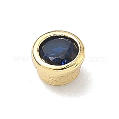 Flat Round Brass Micro Pave Cubic Zirconia Cabochons&nbsp;KK-P345-13G-A09
