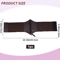 PU Leather Wide Elastic Corset Belts&nbsp;AJEW-WH0263-46A