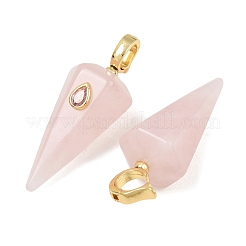Natural Rose Quartz Pointed Pendants&nbsp;GG-CBA19F2-02G-05