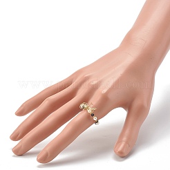 Imitate Austrian Crystal Bicone Glass Beaded Finger Rings&nbsp;RJEW-TA00003-05