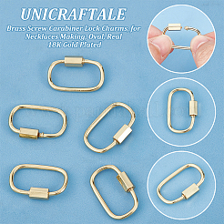 5Pcs Brass Screw Carabiner Lock Charms&nbsp;KK-UN0002-02
