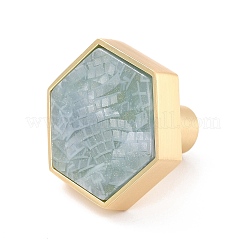 Hexagon with Marble Pattern Brass Box Handles & Knobs&nbsp;LS-DIY-P054-C01