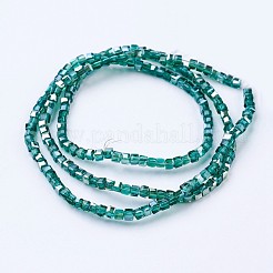 Electroplate Glass Beads Strands&nbsp;X-EGLA-F121-HR-A01