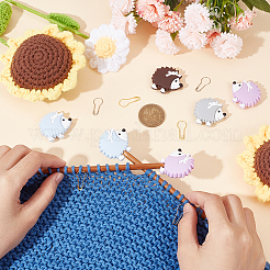 DIY Hedgehog Silicone Beads Knitting Needle Protectors/Knitting Needle Stoppers with Stitch Markerss&nbsp;IFIN-NB0001-57